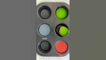 Guess the Color | Grey teal + Fresh green + coral red #colormixing #amazing