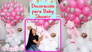 DECORACION CON GLOBOS PARA BABY SHOWER O PRIMER CUMPLEAÑOS/PELUCHE FLOTANTE/Baby Shower Decor Idea