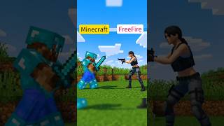 Minecraft vs Free Fire! Who will win? #shorts #minecraft #freefire #gaming