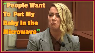 Amber Heard: "PEOPLE WANT TO PUT MY BABY IN THE MICROWAVE"! When Asked a Question By Her Lawyer!