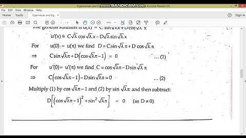Eigenvalues and Eigensolutions of SL System//MM-I//M.Adnan Anwar