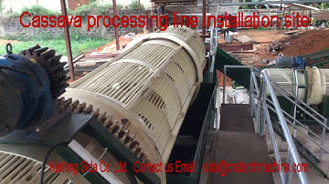 cassava starch processing line manufacturing process  tapioca flour production machinery plant