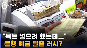 목돈 넣으려 했는데 은행 탈출하는 사람들 SBS 8뉴스
