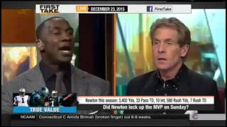 ESPN First Take Today (12\/23\/2015) - Did Cam Newton lock up the MVP on Sunday Vs Giants?