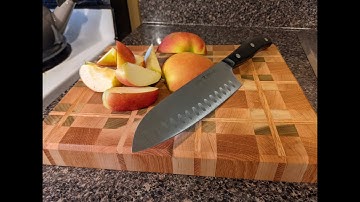 Making an end grain tartan cutting board without a planer