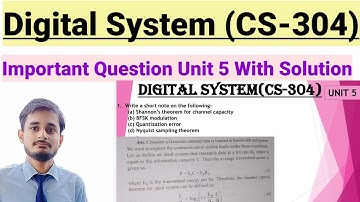 Digital System RGPV BTech 3rd Semester || Unit 5 || Important Question||RGPV BTech 3rd Semester Exam