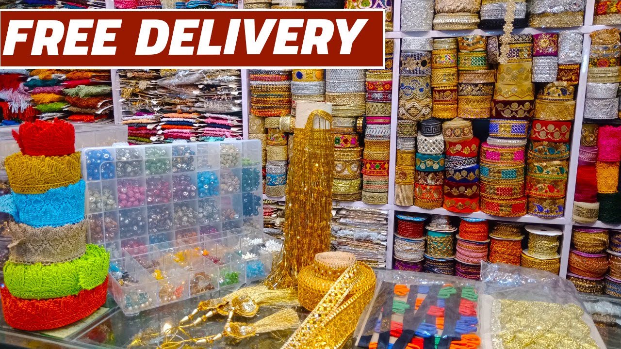 lace shops in rawalpindi | Free Delivery | Cotton lace | Velvet lace | Fancy lace | Tassel Buttons