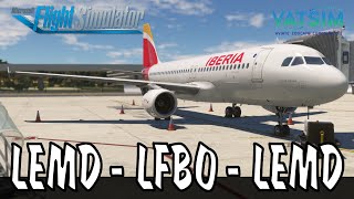 MSFS 2020 Live: Real Iberia Ops | Madrid to Toulouse (Round Trip) | Fenix Airbus A320 + VATSIM