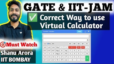 Virtual Calculator in GATE exam || Calculator in IIT JAM exam || how to use virtual calculator