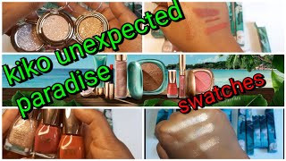 Kiko unexpected paradise |swatches on olive|tan|brown|indian|srilankan skin