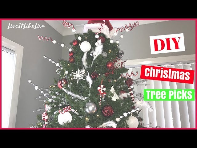 Glitter Picks & Sprays for the Christmas Tree  DIY Whimsical Dr Seuss  Christmas Decor 