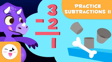 Subtraction exercises - Learn to subtract with Dinosaurs - Mathematics for kids