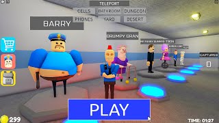 LIVE | BECOMING All Barry Characters And USING ABILITIES  [NEW] ROBLOX BARRY'S PRISON RUN V2 (OBBY)