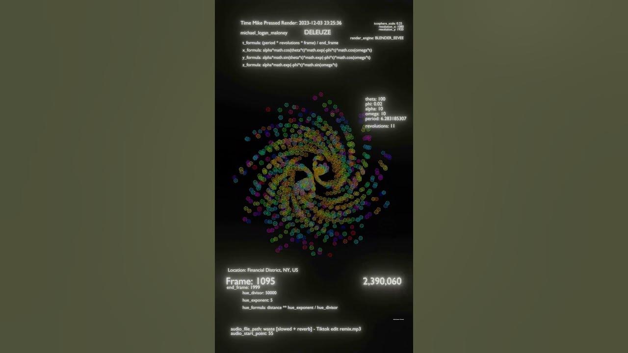 Vortex Equation 🌐 Blender Python Animation 1999 icospheres - YouTube