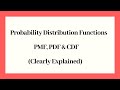 Probability Distribution Functions - PMF, PDF and CDF (Clearly Explained!)