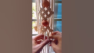DIY Macrame 🪢 Square Knot Diamond Pattern Tutorial 💎💠 #shortvideo #diycrafts #macrametutorial