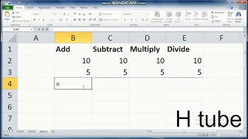 Add subtract  multiple and division using excel in amharic