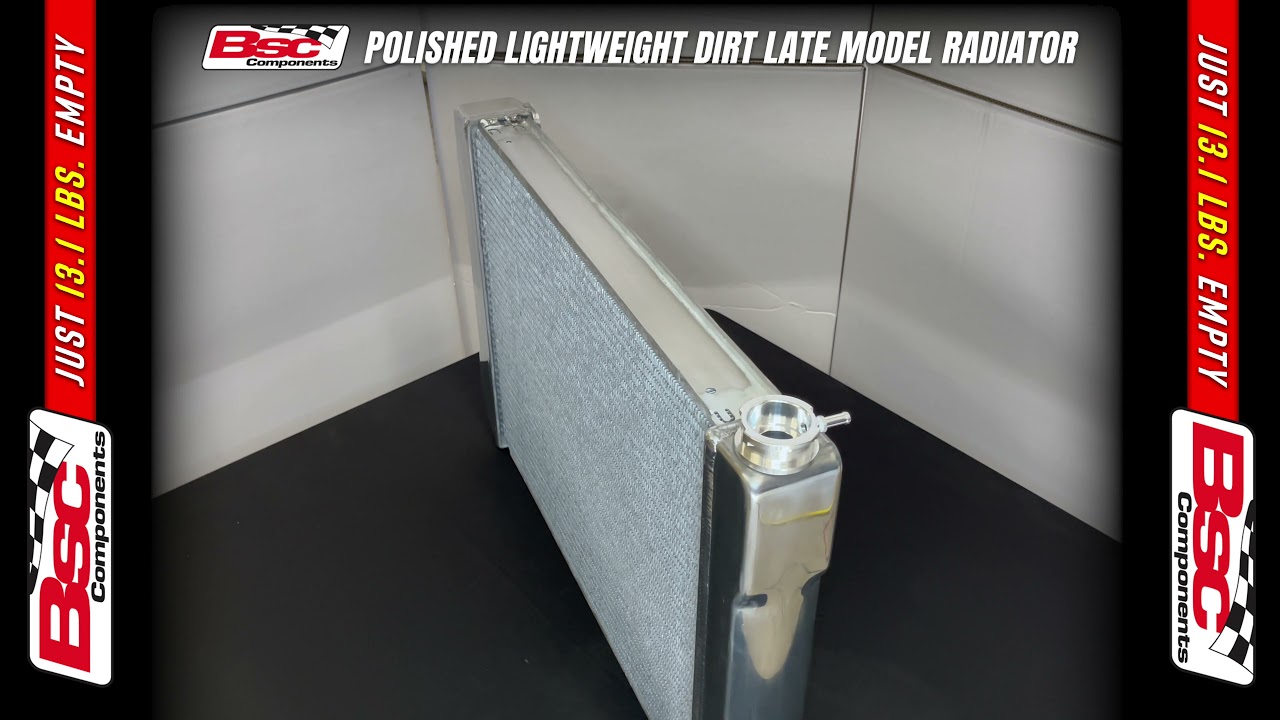 BSC Lightweight Dirt Late Model Aluminum Radiator - YouTube