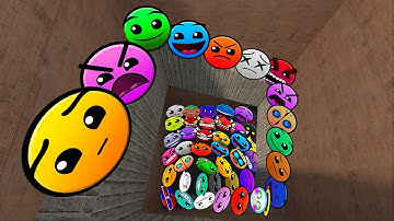 Geometry Dash and Lobotomy Dash Nextbots Chase me in Maze Gmod