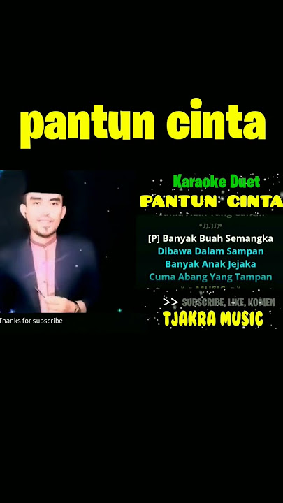 karaoke pantun cinta #karaoketanpavokalwanita