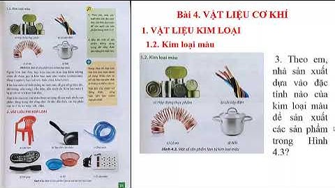 (CÔNG NGHỆ 8 - CTST) - Bài 4. VẬT LIỆU CƠ KHÍ