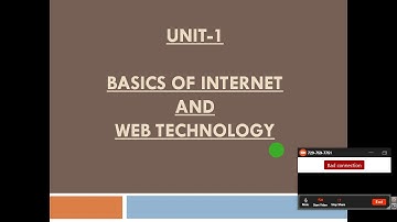 WebTech Unit 1- Topic 01 Basics of Web Technology