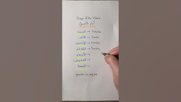 Days of the week in Arabic to English 🥰 Subscribe for more please 🫶🏻 #arabictoenglish
