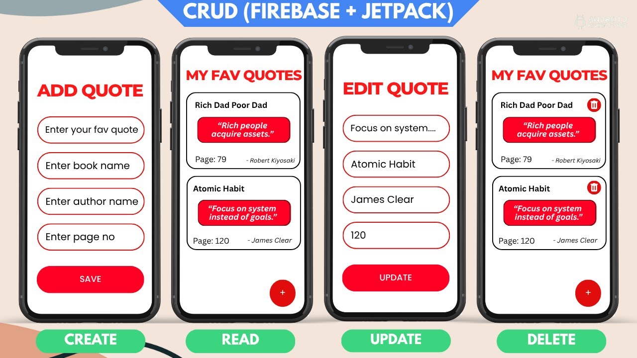 Build A Quotes App using Firebase Realtime Database & Jetpack Compose in Android Studio | CRUD