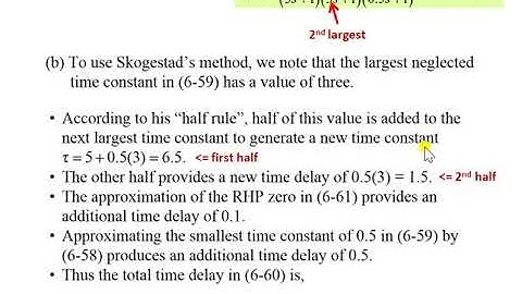 ch2slide33 Example Skogestad Half Rule
