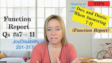 Function Report guidance for # 7-11