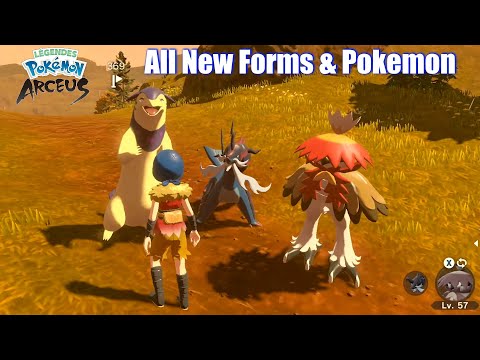 All New Pokemon & Hisuian Forms Locations - Pokemon Legends Arceus