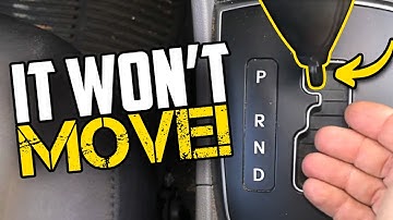 Car Stuck Not Shifting Out of Park - Automatic Shifter Stuck / Loose In Gear On Hill Shift Lock