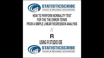 HOW TO PERFORM NORMALITY TEST FOR THE ERROR TERMS IN REGRESSION ANALYSIS IN R