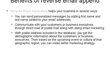 Reverse Email Append  - Reverse Email Appending Services - iAppend