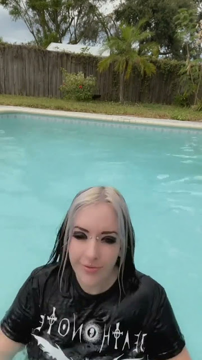 @valerievampyrbackup #goth #girl #pool #big #boobs