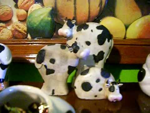 Coleccion de vacas youtube Adornos para la cocina de vaca