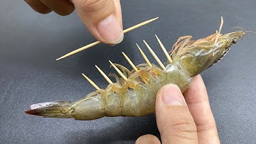 Verwijder garnalenaderen in 3 seconden met een tandenstoker – snel en schoon!