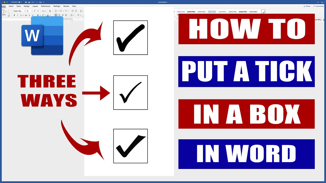 How To Put Tick Mark In A Box In Word Printable Templates Free
