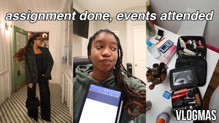 holiday parties, homework assignments and shopping! | VLOGMAS PART THREE