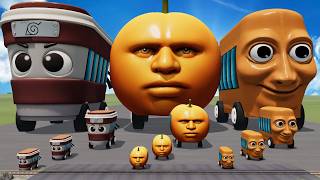 Big & Small Tung Tung Sahur Bus vs Cappuccino Assassino Bus vs Udin Din Din Dun Bus | BeamNG.Drive