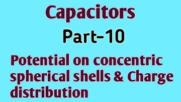 Capacitor 10: Potential on concentric Spherical shells and Charge distribution |