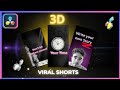 Create 3D Shorts! Full Breakdown | Davinci Resolve Tutorial #davinciresolve