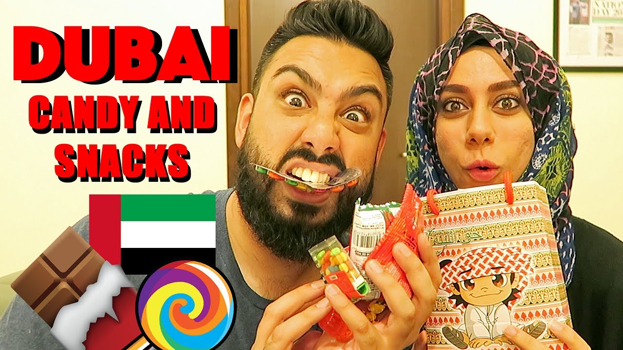 TRYING DUBAI CANDY and SNACKS !!! YouTube
