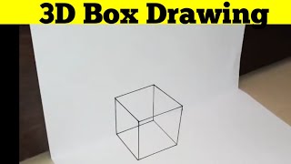 How To Draw 3D Square Box || 3D Art