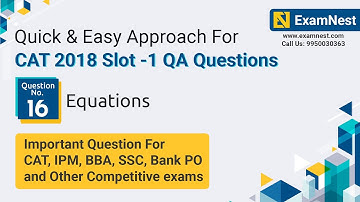 CAT 2018 Slot 1 QA Question Solution By Ajay Sharma | Question - 16 Equations