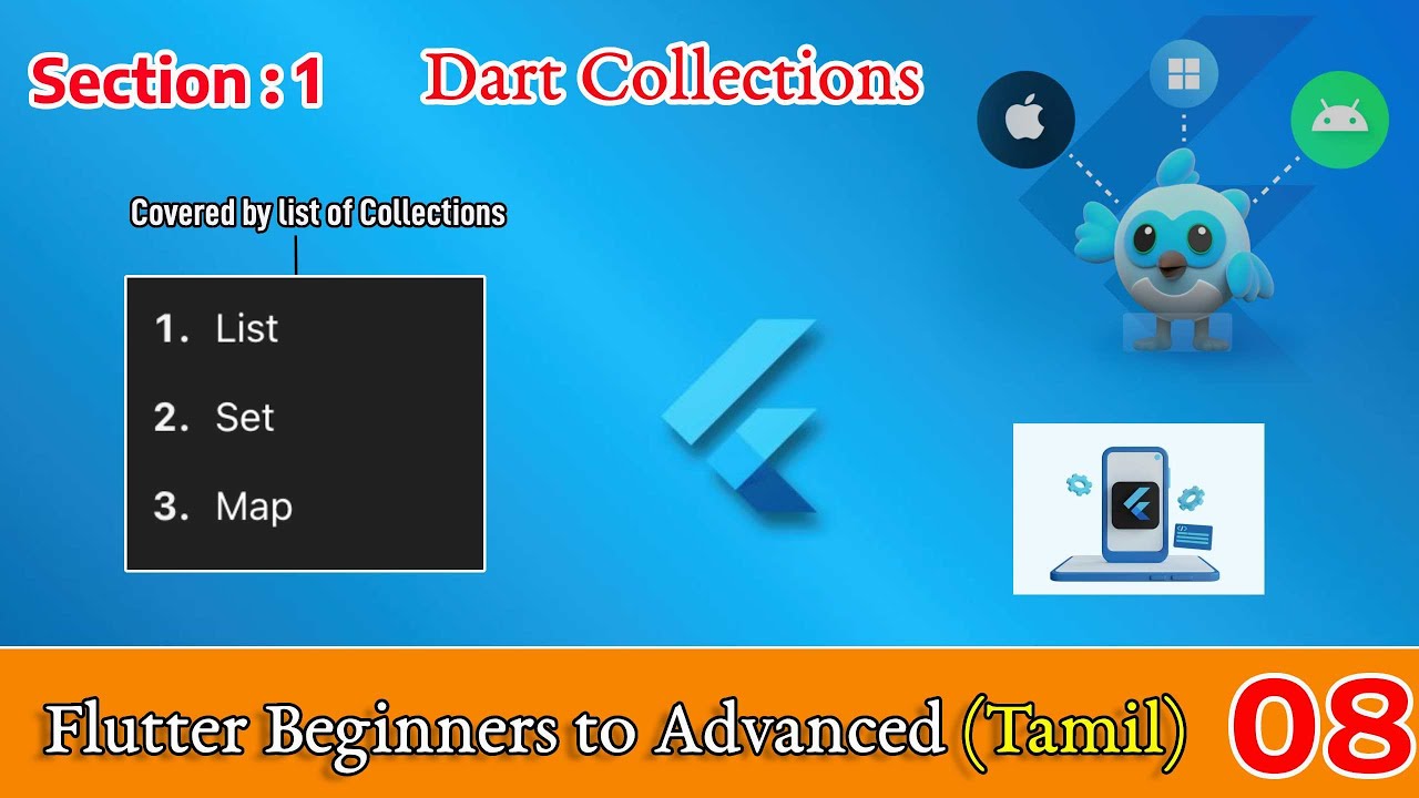Dart Collections List Set Map Tamil | Dart Programming Flutter ...