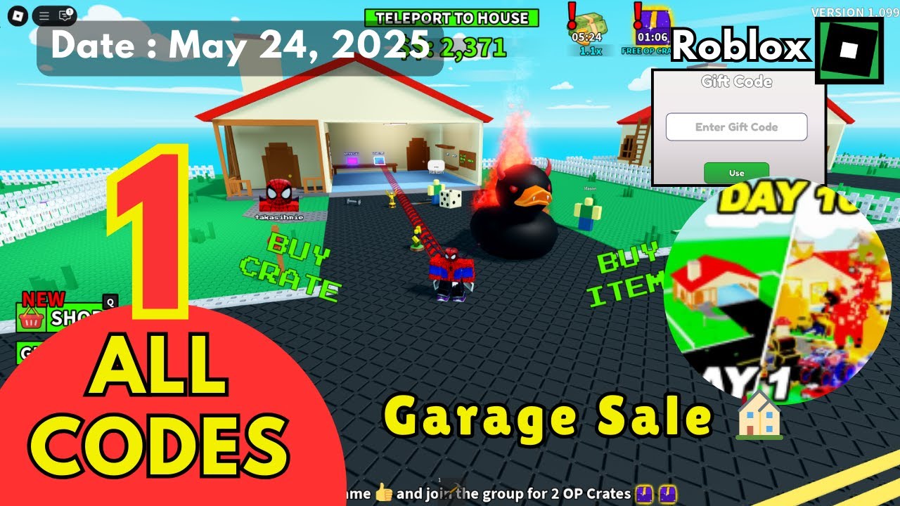 ALL Working Codes | Semua Kode Garage Sale Roblox, May 24, 2025 - YouTube