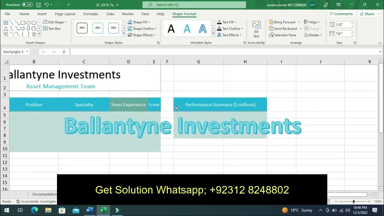 Sam module 7 | Excel Module 7 Wang Marketing Linda's Take on Office