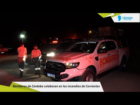 Bomberos de Córdoba colaboran en los incendios de Corrientes