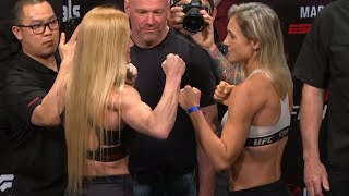 Holly Holm vs. Yana Santos - Weigh-in Face-Off - (UFC Fight Night: Vera vs. Sandhagen) - /r/WMMA